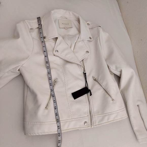 Blank NYC White Leather Moto Jacket - Picture 11 of 12